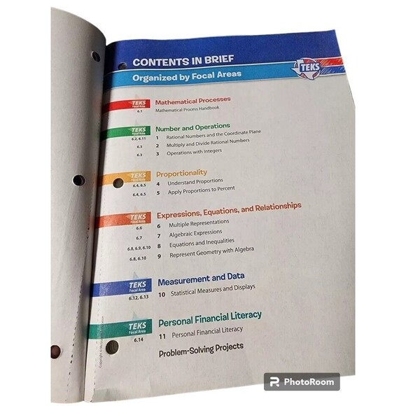 Texas TEKS Math Course 1 Volume 2 Unknown Binding – January 1, 2015 - Picture 4 of 5